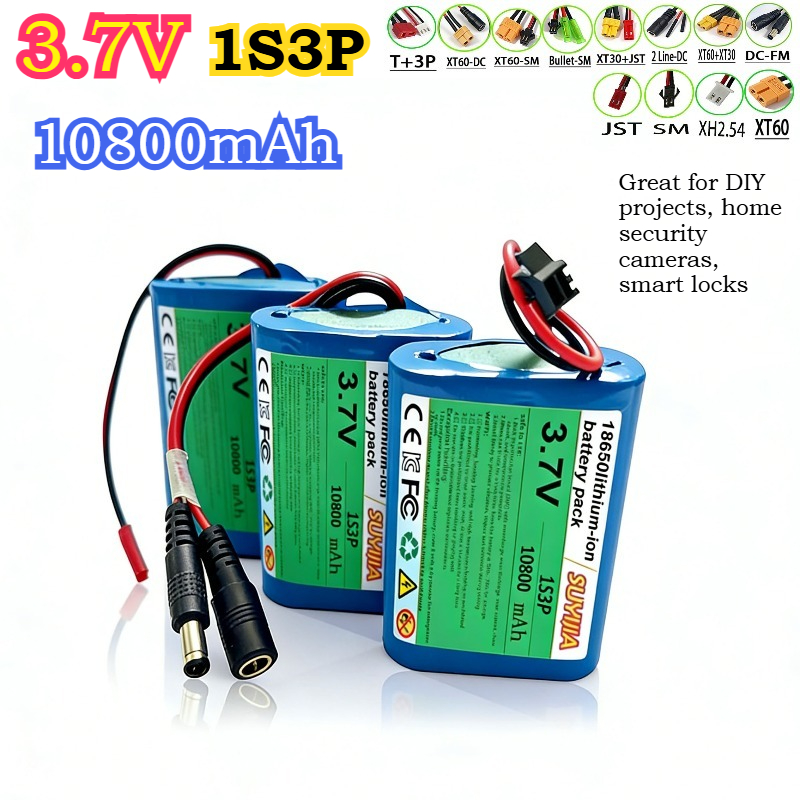 3.7V 10800mAh 1S3P 18650 Brand - Home Security Robots recension och pris