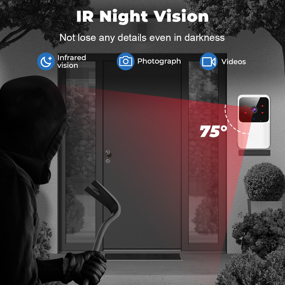 Tuya WiFi Video Doorbell Wirel - Home Security Front Door Camera recension och pris