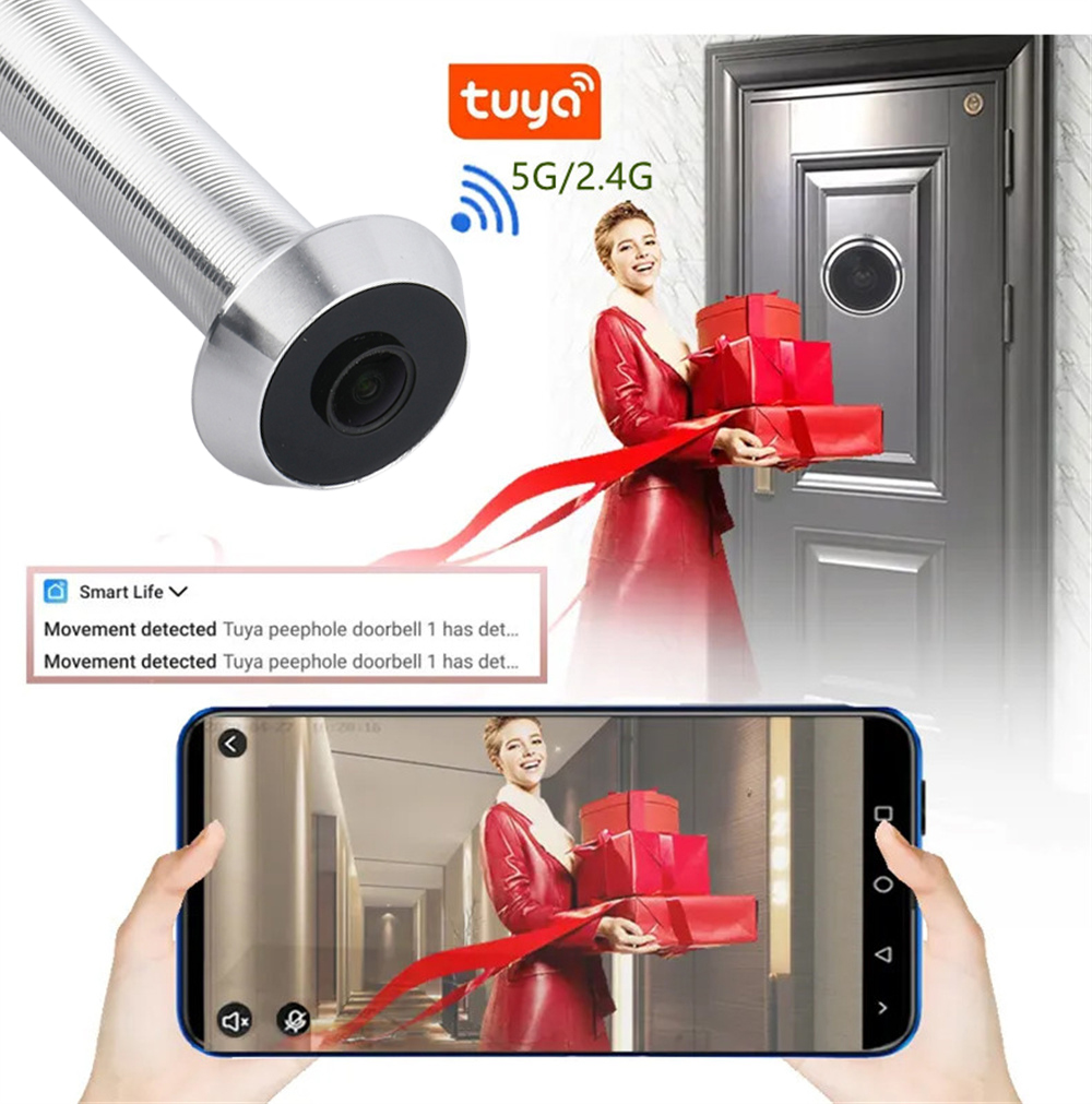 LED Door Eye Camera 1080P 2MP  - Home Security Front Door Camera recension och pris